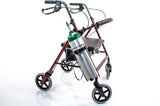 JO2W Walker Oxygen Tank Holder for Rollators and Walking Aids, Fits One D or E Cylinder