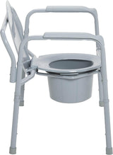 Drive Medical 11117N-1 Bariatric Commode Chair with Arms, Gray