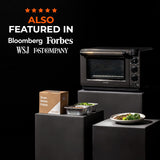 Tovala Gen 2 Smart Steam Countertop Oven in Black & Stainless Steel, Featuring WiFi Smartphone Control, Convection Cooking, and 5 Programmable Modes for Toast, Steam, Bake, Broil & Reheat