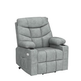 YITAHOME Dark Grey Power Lift Recliner with Massage, Heat, USB Ports, Cup Holders, Remote Control, and a Spacious Fabric Seat