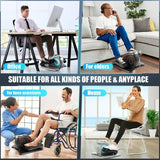 ANCHEER Under-Desk Elliptical Pedal Exerciser with Smart LCD Display & Remote, Quiet Low-Impact Seated Leg Workout for Seniors, Office or Home