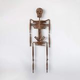 Creative Co-Op Hanging Wood Rolling Pin Skeleton Figure, 14 L x 2 W x 42 H, Multi; Each One Will Vary