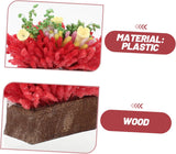 Miniature Artificial Bonsai Potted Plant for Dollhouses, Tiny DIY Decor with Pot for 1:12-Scale Rooms and Model Accessories