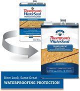 Thompsons WaterSeal Transparent Waterproofing Wood Stain and Sealer, Harvest Gold, 1 Gallon