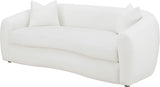 Isabella Upholstered Sofa by Coaster Home Furnishings, White with Tight-Back Seating