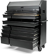 Olympia Tools Heavy-Duty 52-Inch Tool Chest and Rolling Cabinet Combo with 15 Drawers, Mechanic Organizer for Garage or Workshop, Black