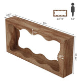 Tribesigns 63-Inch Farmhouse Console Table in Brown, Featuring Storage for Entryways, Hallways, Living Rooms, or Behind the Sofa