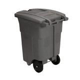 Toter Graystone Document Trash Can with Wheels and Hasp Lock, 96 Gallon, 2 Standard and 2 Stationary Casters
