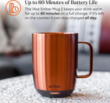 Ember Temperature Control Smart Mug 2, 14 Oz App-Controlled Heated Coffee Cup with Improved Design & 80-Minute Battery Life, White