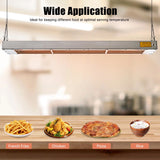 WeChef Commercial Electric Food Warmer with 1100W Strip Heater, Stainless Steel Heating Lamp for Restaurants