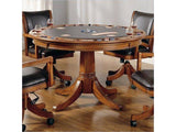 Hillsdale Furniture Parkview Round Game Table in Medium Brown Oak