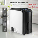 Adjustable Oxygen Concentrator Delivering 1L-7L/min for Home and Travel Use