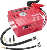 2000 AMP Car Jump Starter with 150 PSI Air Compressor, 20000mAh Li-ion Battery Pack, Built-In 2 USB Ports and 2 LED Lights