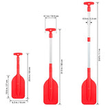 2-Piece Telescopic Boat Paddle Set with Plastic Blades and Aluminum Alloy Shafts, Adjustable Oars for Kayaking, Rafting and Canoeing