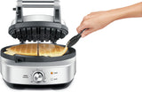 Brushed Stainless Steel Waffle Maker with No-Mess Design, Breville BWM520XL