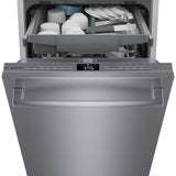 Bosch 800 Series 18 Top-Control Smart Built-In Dishwasher with 3rd Rack, 44 dBA, Silver