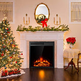Tangkula 22.5-Inch Electric Fireplace Insert with Remote Control, Freestanding or Recessed Heater, Adjustable Heat, and 7 Log Hearth Flame Settings