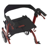 Drive Medical Nitro Euro-Style Rollator Walker in Red