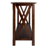 Cappuccino Xola Console Table by Winsome, Designed with 2 Drawers