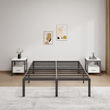 14-Inch Full Platform Bed Frame, Heavy-Duty Metal Mattress Foundation with Underbed Storage, No Box Spring Required, Easy Assembly and Noise-Free Support