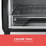 Spacemaker Under-Counter Toaster Oven, Black and Stainless Steel, TROS1000D