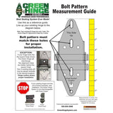 Steel Commercial Garage Door Hinge from Green Hinge System, Model 5766993, for 4