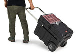 Keter Masterloader Black Resin Rolling Tool Box with Locking System and Removable Bins for Power Drills, Tape Measures and Screwdrivers