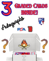 MLB Edition Baseball Card Gift Box Featuring Three Premium PSA/BGS Graded Cards Rated 10, 9.5, or 9, with Potential Rookie Autographs and Numbered RC Refractors