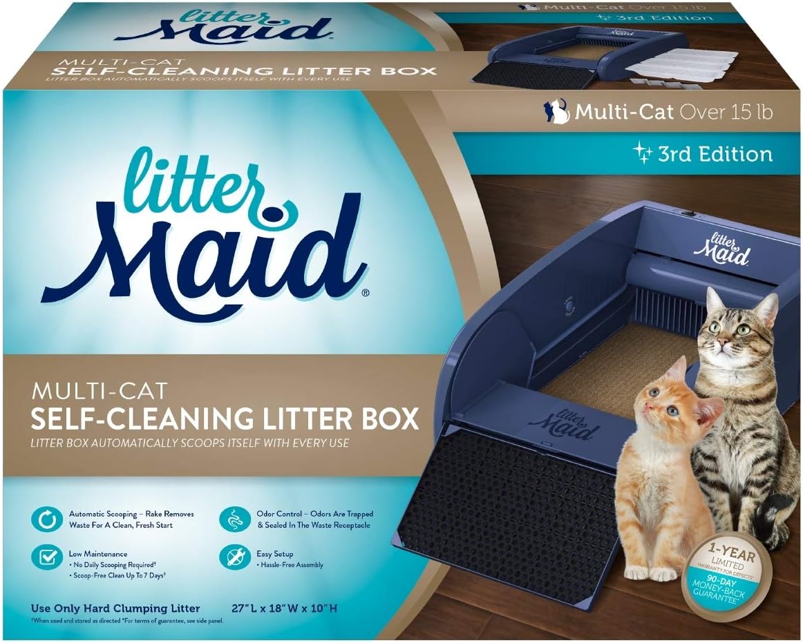 LitterMaid Self-Cleaning Litter Box Designed for Multi-Cat Homes