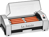 La Trevitt Commercial and Household Hot Dog Roller, 6-Capacity Sausage Grill Cooker for Family Use