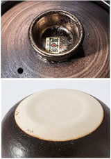 Round Ceramic Casserole Dish with Lid, Earthenware Hot Pot for Rice Cooking, Baking and Serving, Insulated Clay Stockpot