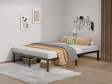 14-Inch Full Platform Bed Frame, Heavy-Duty Metal Mattress Foundation with Underbed Storage, No Box Spring Required, Easy Assembly and Noise-Free Support