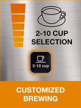 Krups KM785D50 Grind-and-Brew Coffee Maker with 10-Cup Capacity