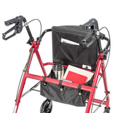 Red Drive Medical Aluminum Rollator with Adjustable Height and 6-Inch Casters
