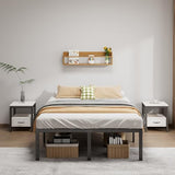 14-Inch Full Platform Bed Frame, Heavy-Duty Metal Mattress Foundation with Underbed Storage, No Box Spring Required, Easy Assembly and Noise-Free Support