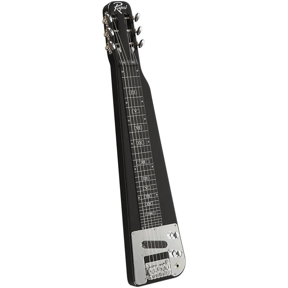 RLS-1 Lap Steel Guitar Set with Stand and Gig Bag, Metallic Black