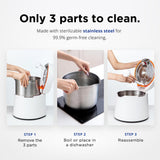 Carepod 31S Stainless Steel Humidifier with Quiet, Filter-Free Operation, 1 Gal/4 L