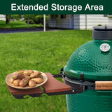 Quantfire Composite 2-Slat Side Shelves for Large Big Green Egg, Folding Egg Mates Replacement Parts for Grill and Smoker