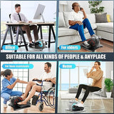 ANCHEER Under-Desk Elliptical Pedal Exerciser with Smart LCD Display & Remote, Quiet Low-Impact Seated Leg Workout for Seniors, Office or Home