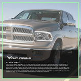 Alpha Owls 8710401 Crystal Headlights with Switchback Sequential LED Light Bar and Startup Light, Black and Amber, Fits 2009-2018 Dodge Ram 1500, 2500 and 3500 and 2019-2023 Classic Halogen Models