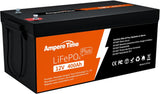 Pack of 2 Ampere Time 12V 400Ah LiFePO4 Deep Cycle Batteries with Built-in 250A BMS and 5.12kWh Runtime
