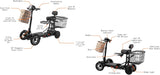 City Slicker Folding Mobility Scooter with Battery Power, 17-Mile Range, Heavy-Duty Lightweight Design, White