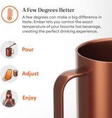 Ember Temperature Control Smart Mug 2, 14 Oz App-Controlled Heated Coffee Cup with Improved Design & 80-Minute Battery Life, White