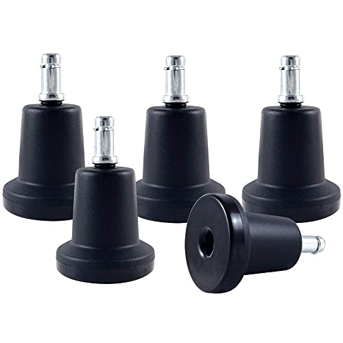 2.5-Inch Dual Injection Polyurethane Casters for Office Chairs, Hardwood Floor Wheels with Universal 7/16-Inch Stem for Herman Miller Aeron and Steelcase Leap, Enjoy Caster 6506BUB-23