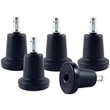 2.5-Inch Dual Injection Polyurethane Casters for Office Chairs, Hardwood Floor Wheels with Universal 7/16-Inch Stem for Herman Miller Aeron and Steelcase Leap, Enjoy Caster 6506BUB-23