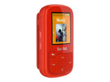 SanDisk Clip Sport Plus 16GB MP3 Player, SDMX28-016G-A46R, Red