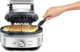 Brushed Stainless Steel Waffle Maker with No-Mess Design, Breville BWM520XL