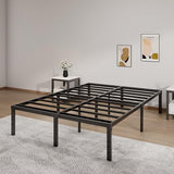 14-Inch Full Platform Bed Frame, Heavy-Duty Metal Mattress Foundation with Underbed Storage, No Box Spring Required, Easy Assembly and Noise-Free Support