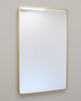 16×20 Austin Farmhouse Recessed Medicine Cabinet with Rounded Rectangle Metal Frame, Beveled Mirror & Glass Shelves, 14×18 in-Wall Opening, Powder-Coated Steel, Magnet Close, Brushed Nickel