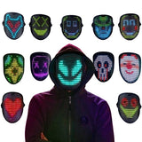 Gesture-Sensing LED Costume Mask by Mr.Pang, Featuring Transforming Light Effects for Halloween, Cosplay and Masquerades, Adult and Kids